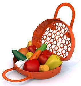 Set "Fruits, vegetables" (12 items in a basket bag)