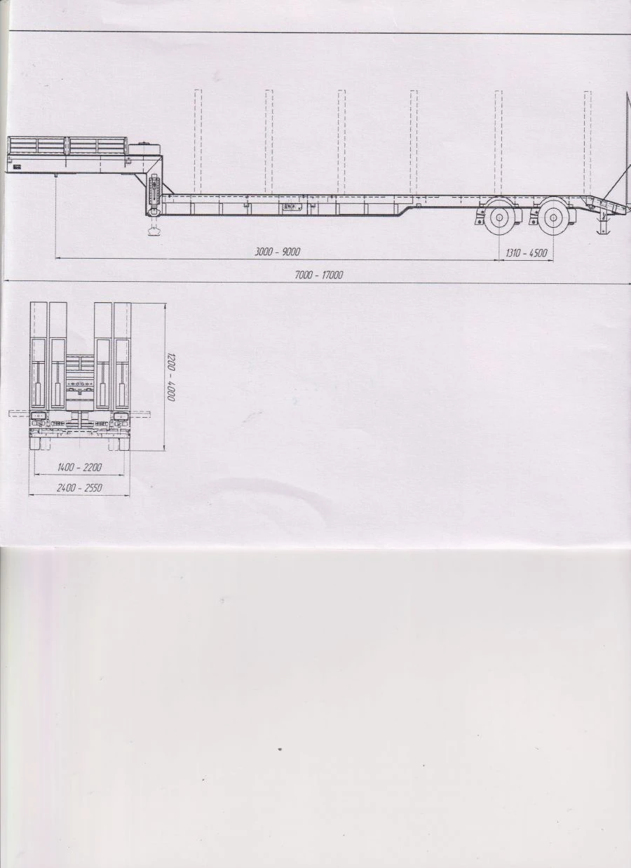 Semitrailer-tral TR-2, type P-2, modification 92299-0000010. Axial unit AGOS-2-GT7-00.00.000-01.