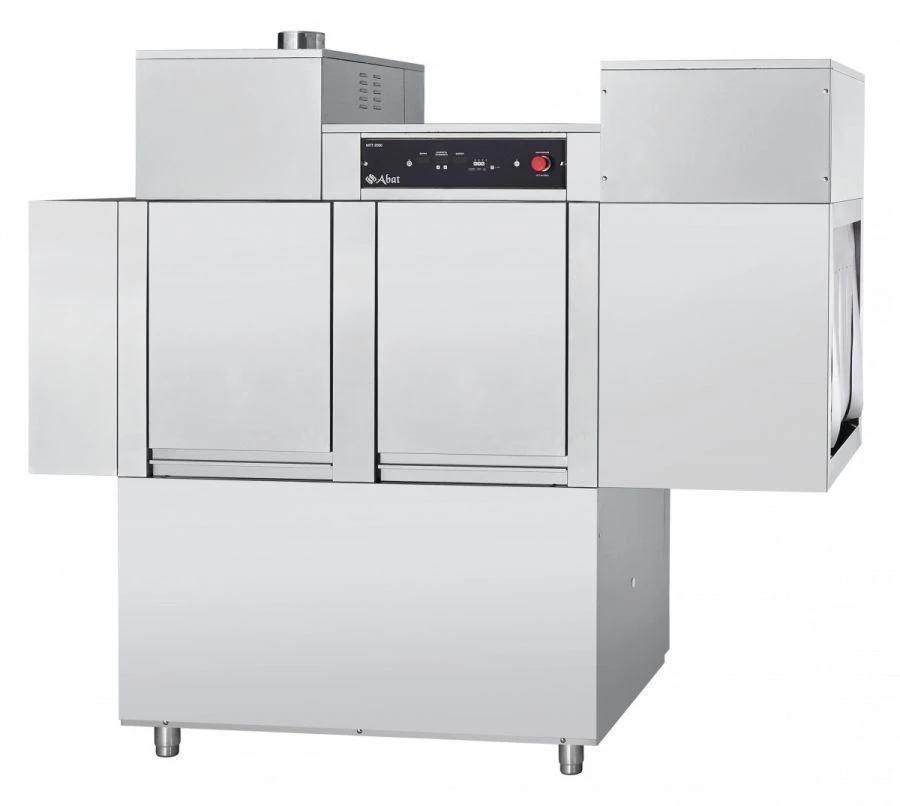 Tunnel electric dishwashing machine, capacity 2000 pcs. of plates per hour type MPT-2000l
