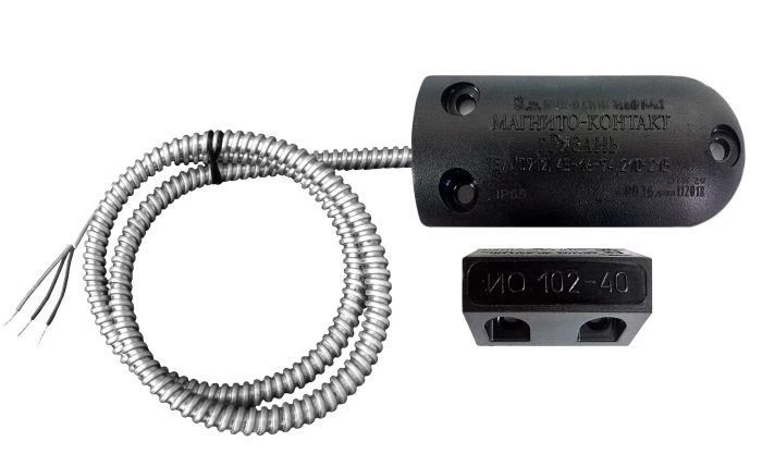 Intrusion-proof magnetic contact point detectors IO 102-40 A3P IB (explosion protection marking 0Ex ia IIB T6 Ga X)