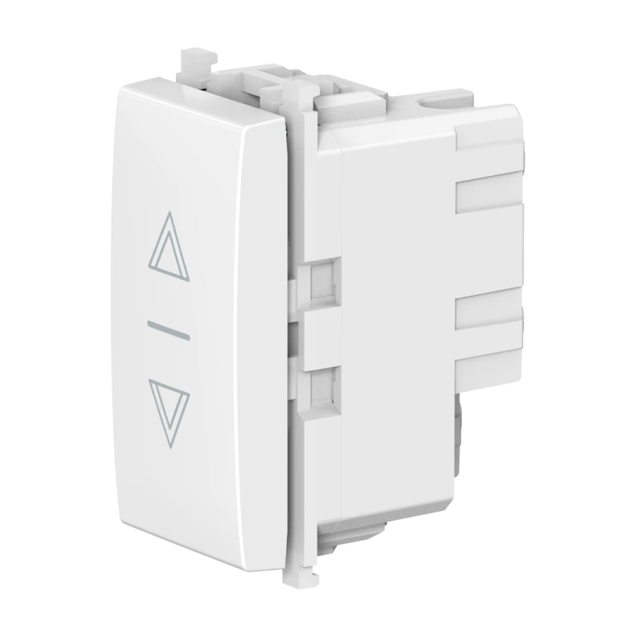 CADUCEUS ALING Experience Flush-mounted switch for roller shutters I-0-I, 10A, 250V~, 1M, white, Art. 72108.0