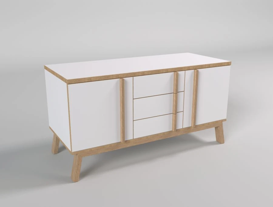 Credence with doors and three drawers G1