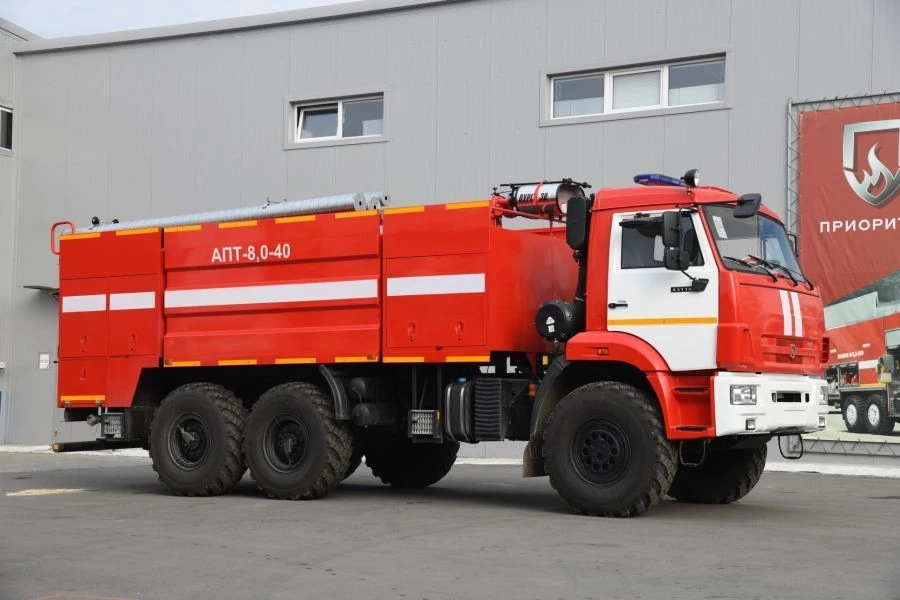 Powder fire fighting vehicle 58819H, type 58819, modification 58819H, on chassis KAMAZ-43118-A5, 43118-50.