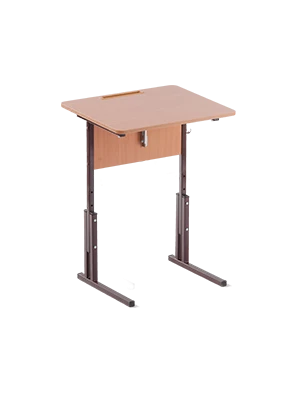 CLASSIC Single-seat pupil's table with adjustable parameters for height and tilt of the lid, type 2