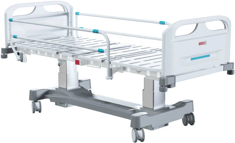 MEGI Swift M Functional medical bed with column type electric height adjustment, plastic backrests,