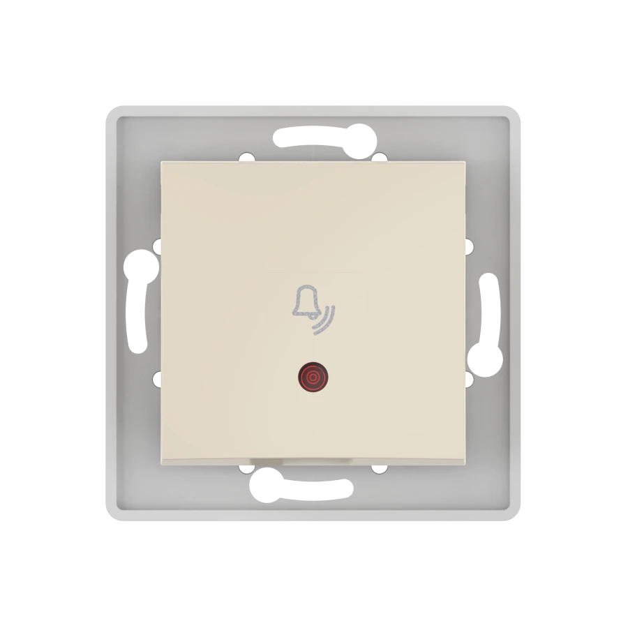 CADUCEUS ALING PRESTIGE Flush-mounted push-button switch with indication 10A, 250V~, beige, article number 6010I.9