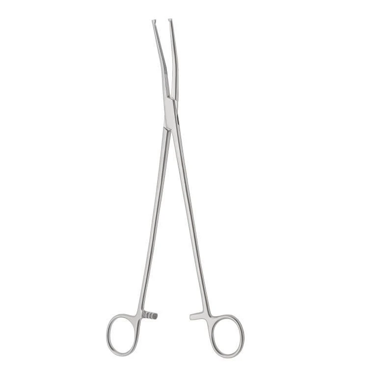 TZ-01-275-28 Medical clamp with tooth, curved, 280 mm