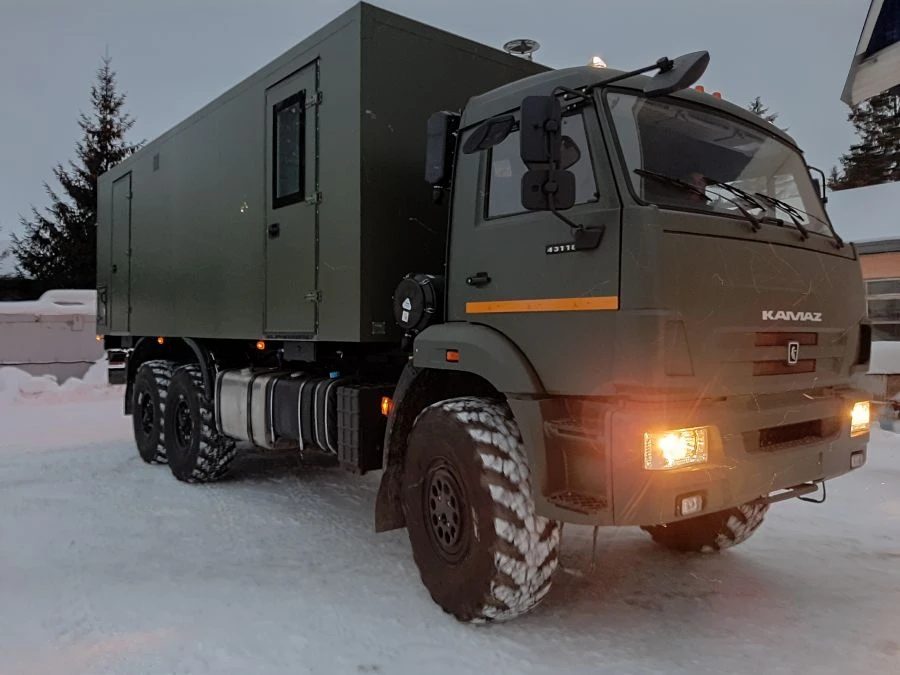 Cargo-passenger workshop vehicle, model 675411 on KAMAZ 43118-RS chassis
