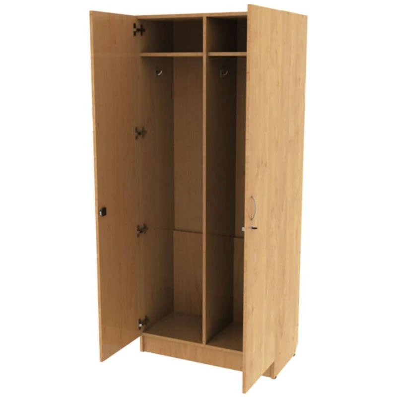 Two-section wardrobe for clothes