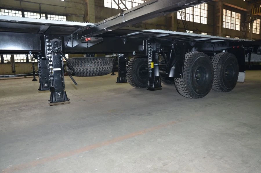 Trailer Politrans 84282-042; Wheel axle 1201-2410002 made by "Plant" Ltd; Wheel axle 1202-2410002 made by "Plant" Ltd.