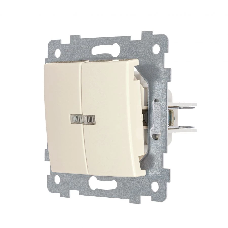 "MARIA" Flush-mounted two-key switch mechanism with light indicator C510-440, colour "ivory"
