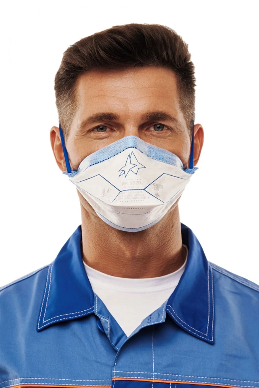 Personal respiratory protection equipment with filtering half-mask: respirator RK 6020 FFP2 NR D for protection against aerosols