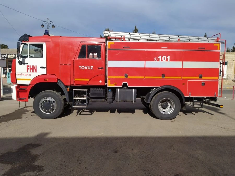 Fire tanker AC 3,2-70/4 (43265) type 4344-01, modifications 43445A, 43446A on KAMAZ chassis 43265-D5, 43265-5H