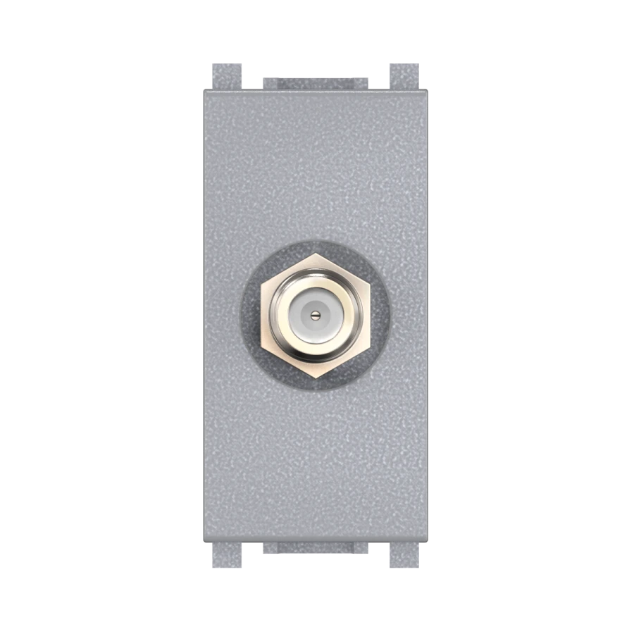 CADUCEUS ALING Experience Flush-mounted antenna socket SAT satellite single F/F, 1M, silver, Art. 74265.S