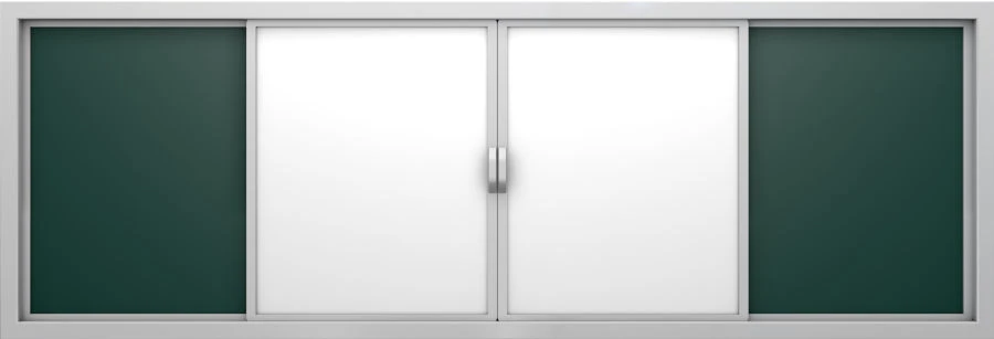 Rail system of sliding magnetic marker-chalk auditory boards