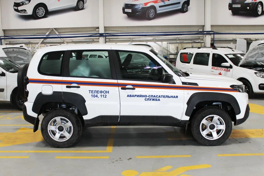 Car type NV30, mod. NV300P cat. M1G in version "Emergency and Rescue Service", EMERCOM, police, on the basis of LADA 2123 NIVA