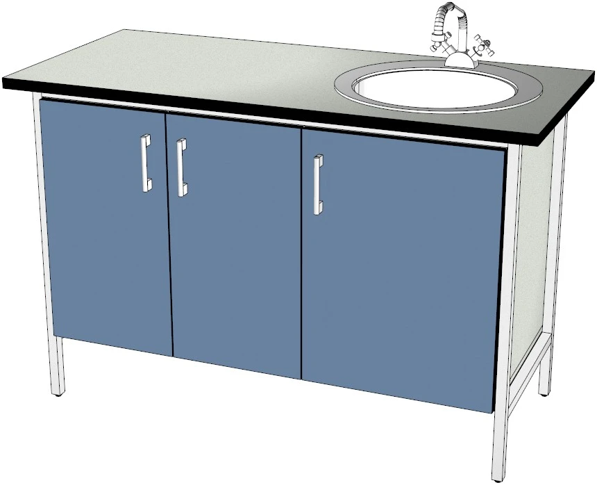 Three-desk laboratory table TM-3