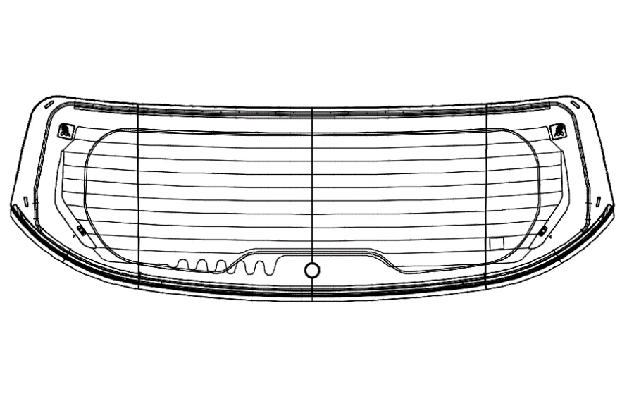 00479TRW00001 / 6303100XST11A / Rear window assembly / Backlite ASSY, RR
