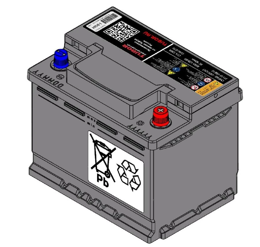 Lead rechargeable battery 6ST-60.0 VL 37110-H0610