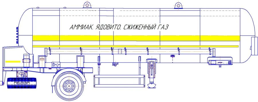 Semi-trailer-tanker PPTSTA1-1-1, type P1, modification 95993-0000010-07. Axle unit AGOS-1-GT7-00.00.00.000 or axle unit BPW