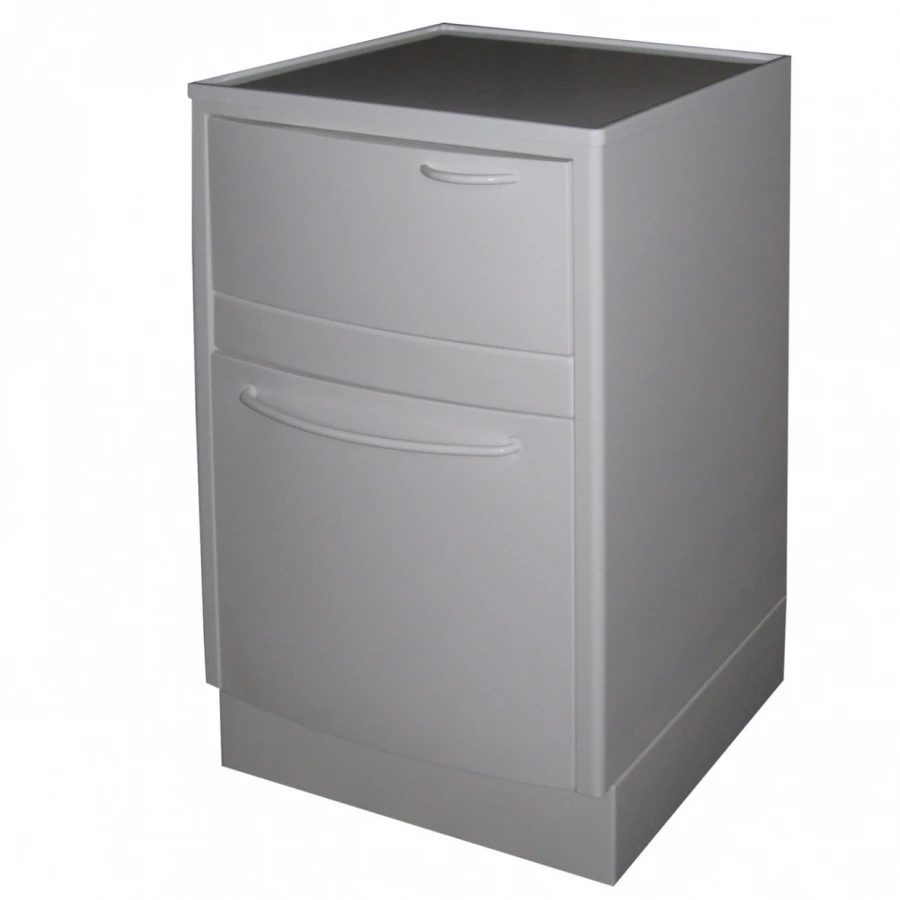 CE-104 M - medical table and cabinet under washbasin and waste collector of direct version