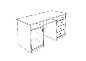 FRIDOM Work bench with 2 drawers, Art. FSTS 20