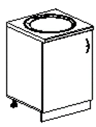 Floor standing kitchen cabinet with sink