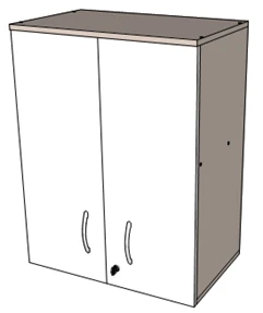 Hanging shelf for cleaning equipment