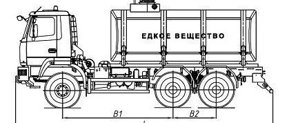 Special tanker truck for transporting acid on chassis MAZ 5N33-6302C9 type 5675LO of modification 5675L3-50
