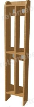 4-seater double-drawer towel rack