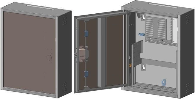 Reinforced wall-mounted distribution cabinet SHRNu-4U-MT-3.1