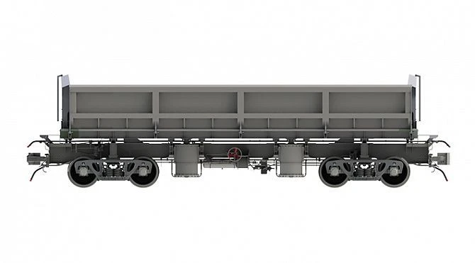 Dump wagon for transportation of loose and lump cargoes model 32-1263
