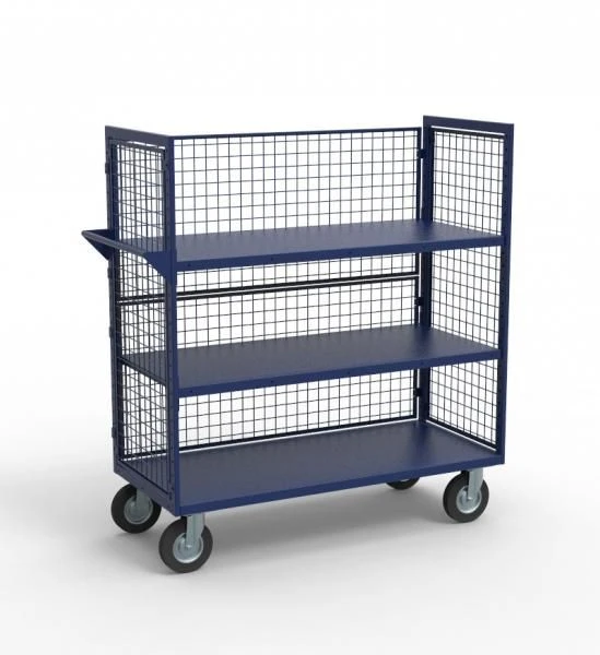 TS-3P Set-up net cart with 3 shelves