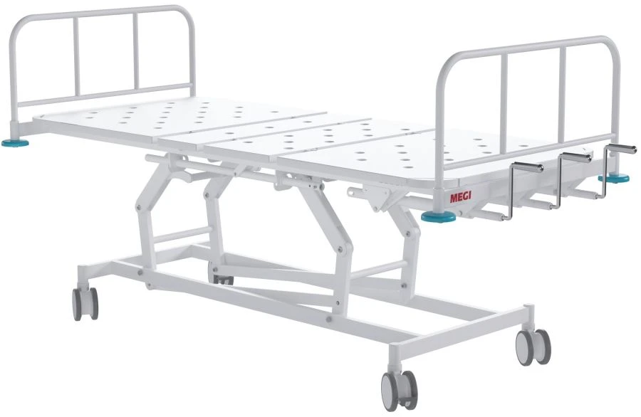 MEGI Spin 1 Functional medical bed with mechanical height adjustment (screw mechanism), metal backrests