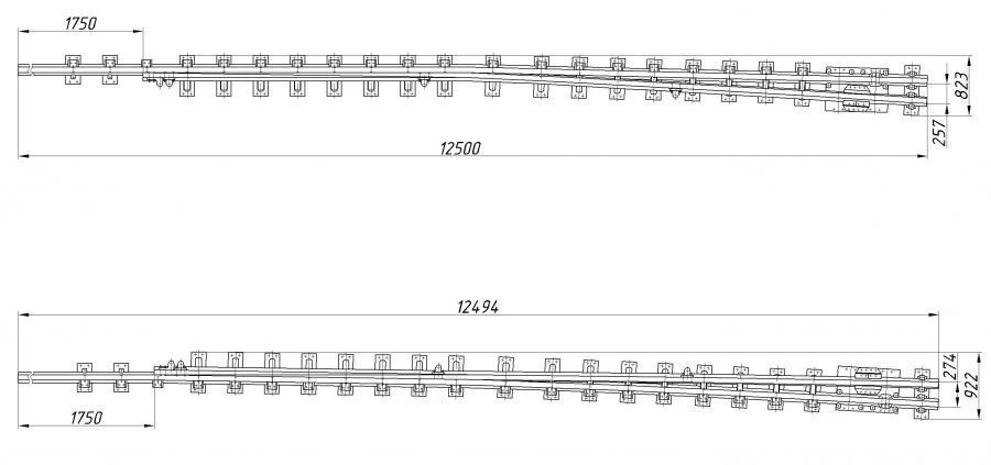 Frame rail with shackle of P65 type 1/11 (project 2802.01.000/-01; 2802.02.000/-01)