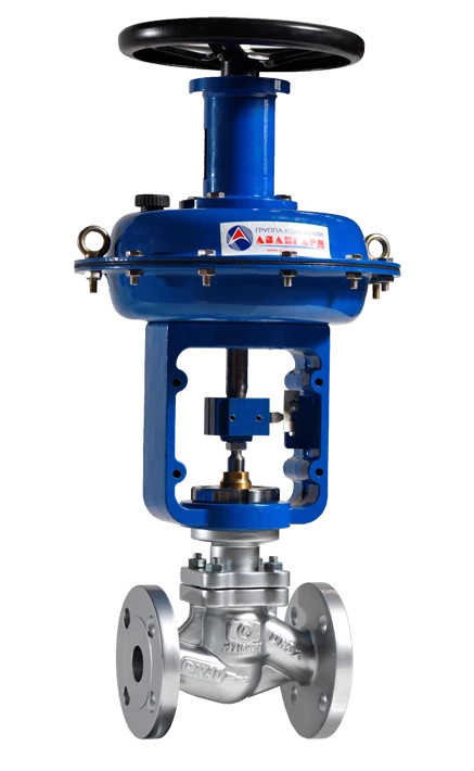 Single-seat shut-off valve with diaphragm actuator, type KO single-seat with MIM; DN 15-300; PN 16-40