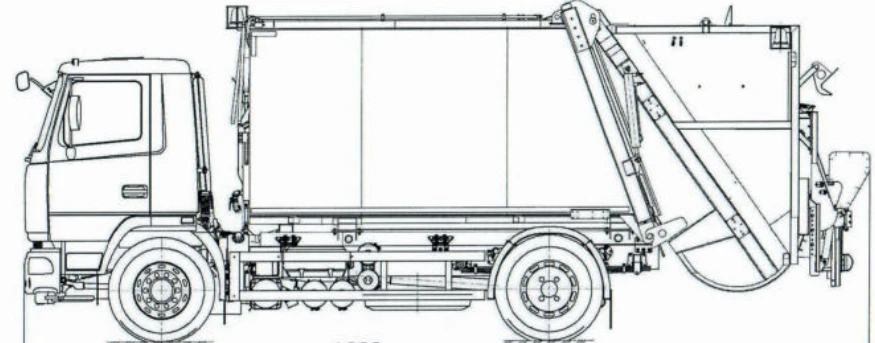 Rear-loading rubbish truck KO-440M17, type KO-440VM, modification KO-440M17, basic chassis: MAZ-5340C2, MAZ-534025.