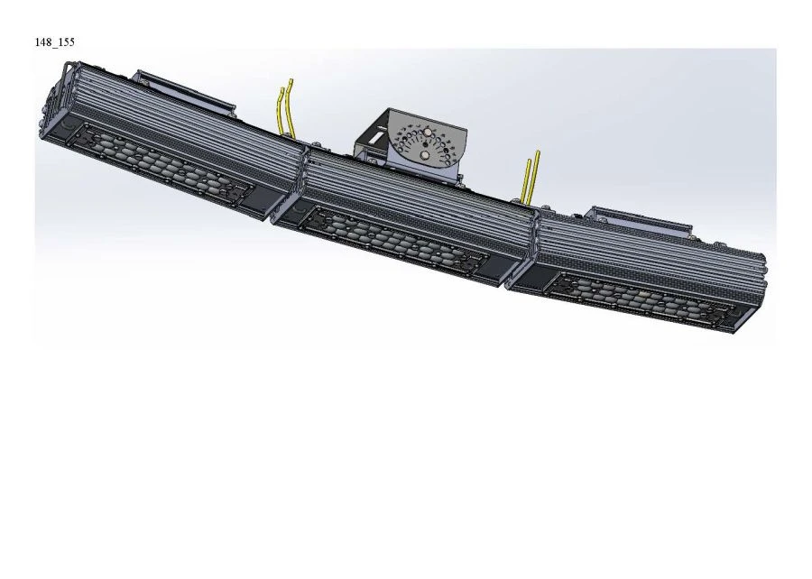 LED luminaire "Industrial Design MTM IoT" series CUBIC 120 Three modules Connection from the ends 5 degrees CUB PRICE Mounting