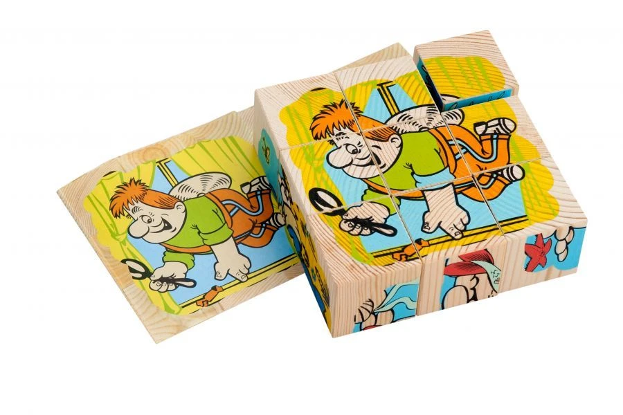 Cubes "Make a picture" "Heroes of fairy tales" (9 pieces) Item No. 4444-2