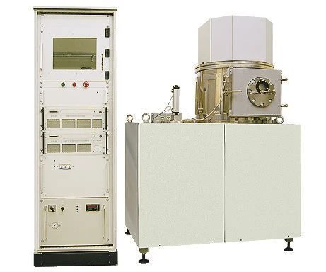 Installation for deposition of thin films of metals, resistive alloys and dielectrics by magnetron ion-beam sputtering method.