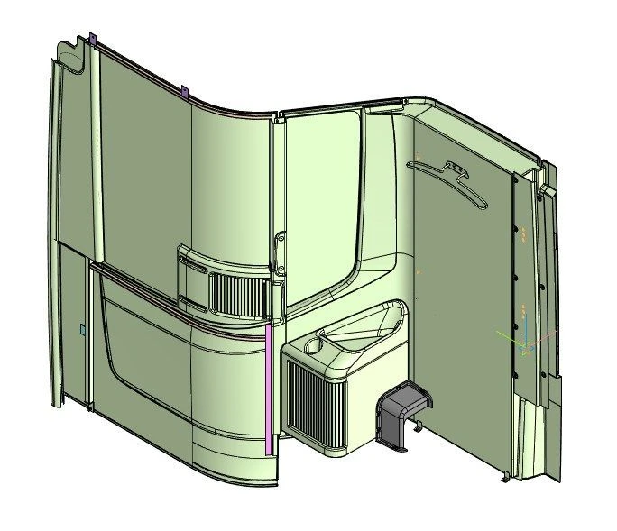 62825-401-7800000 SB Driver's bulkhead complete