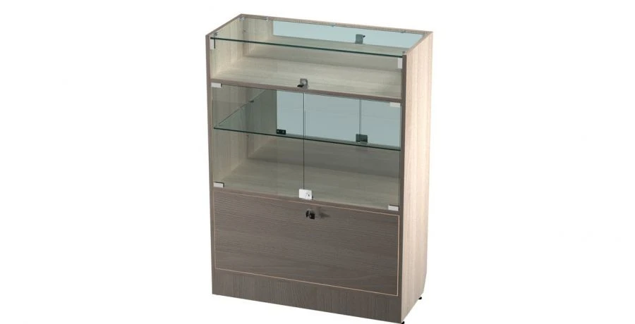 Low display cabinet with hinged front 800x350x1100mm (WxHxH)