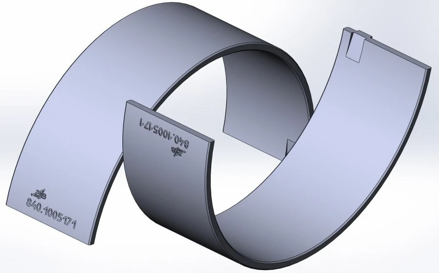 DZV.840.1005171 Lower crankshaft bearing pad