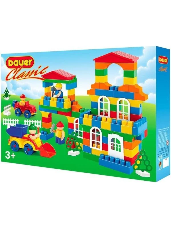 Classic Series Bauer Children's Educational Constructor Toy 163 pieces in a box, item 697