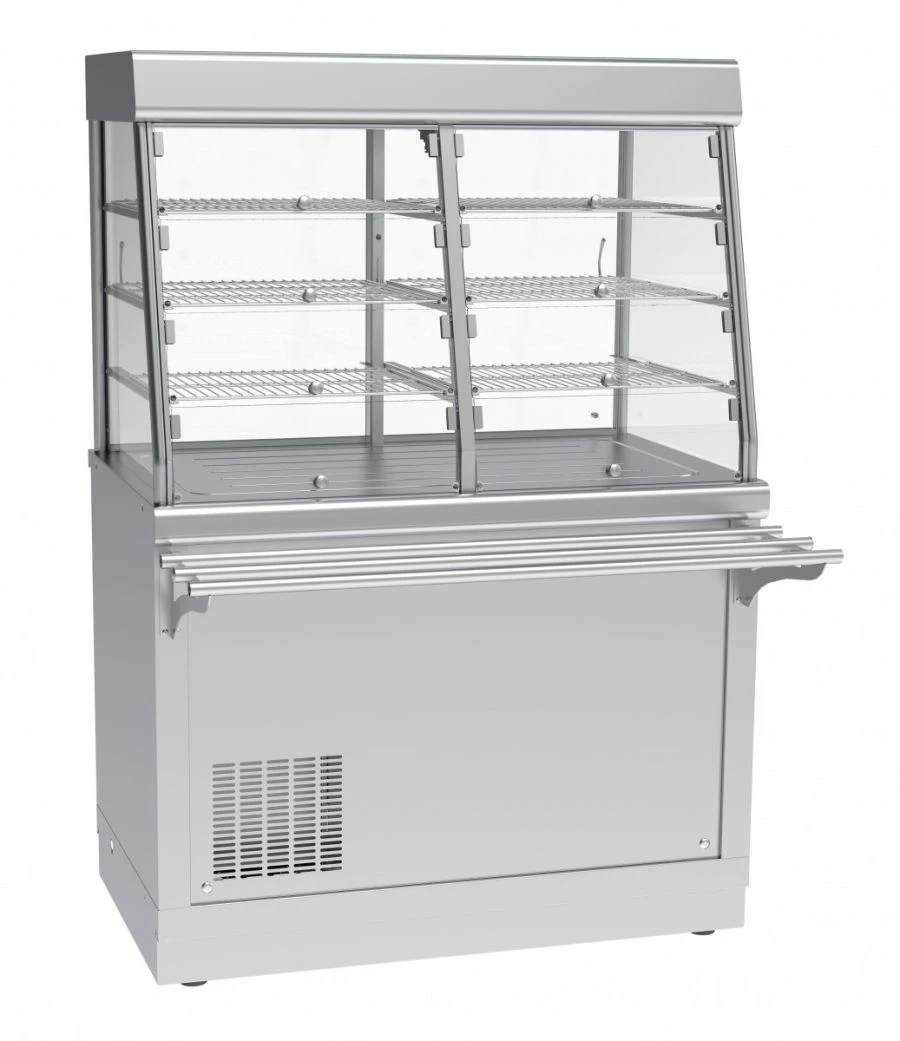 Refrigerated counter-display high-temperature with a neutral cabinet PVV(H)-70?-?-02-NSH