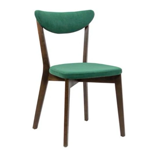 Ruby upholstered chair on wooden frame