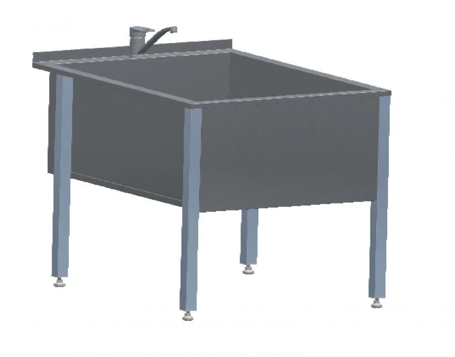 Table with sink for boilers and trays