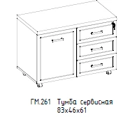 "Hamilton" Service cabinet, article no. GM 261