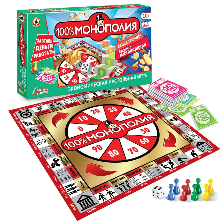 Economic board game "100%Monopoly"