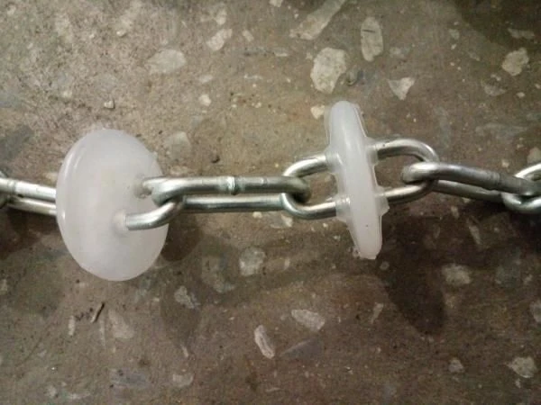 Conveyor chain hardened 42mm PA66 washer spacing 71,5mm.